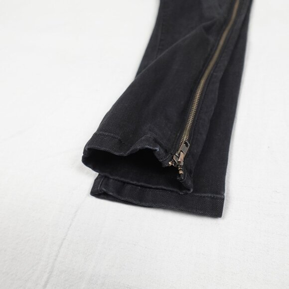 Current/Elliott The Side Zip Crop Jeans Women's 25 (30x28) Low Rise Tight Denim - Picture 10 of 13